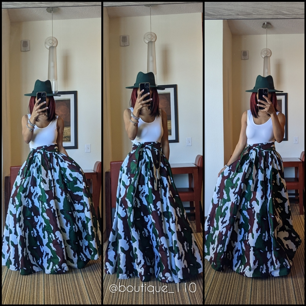 Camo Printed Skirt